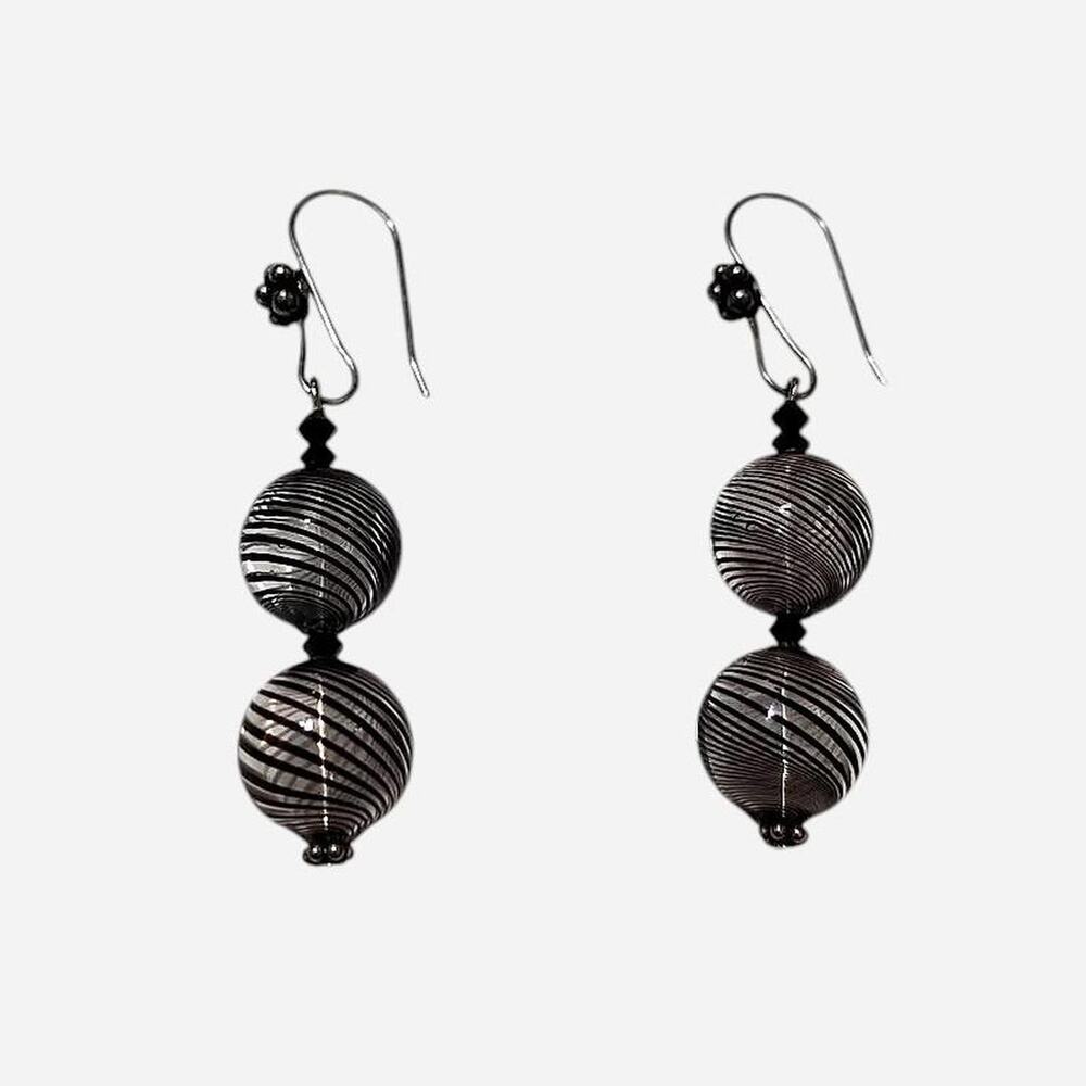 Artisan made glass blown dangle earrings